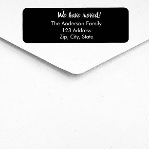 Black we have moved new return address label