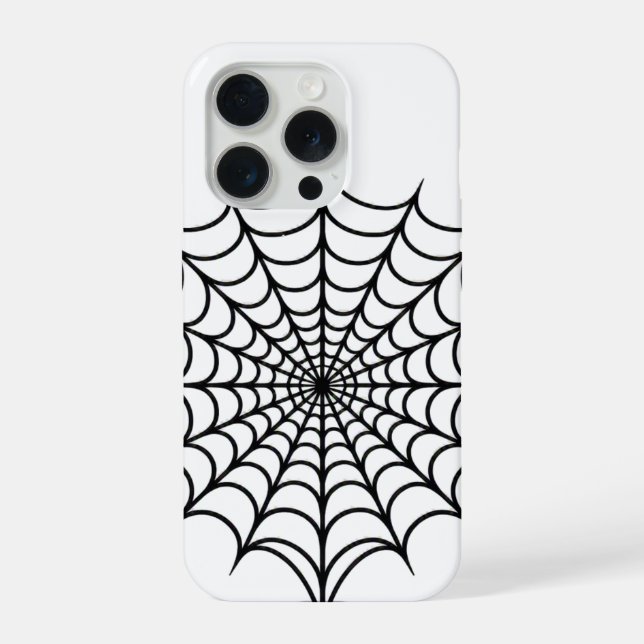 Black Web Iphone Case (Back)