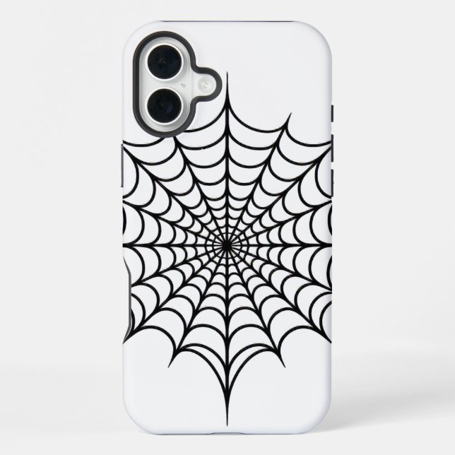 Black Web Iphone Case (Back)