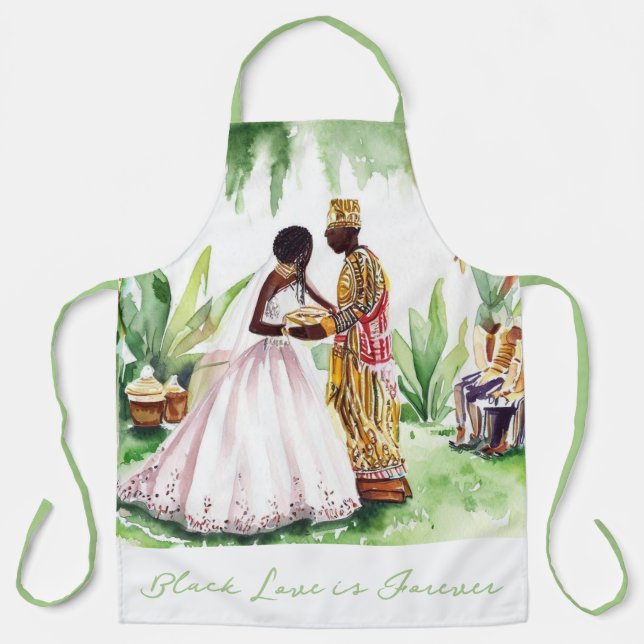 Black Wedding Apron (Front)