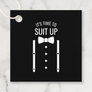 Black Wedding Bow Tie Groomsman Proposal Favor Tags