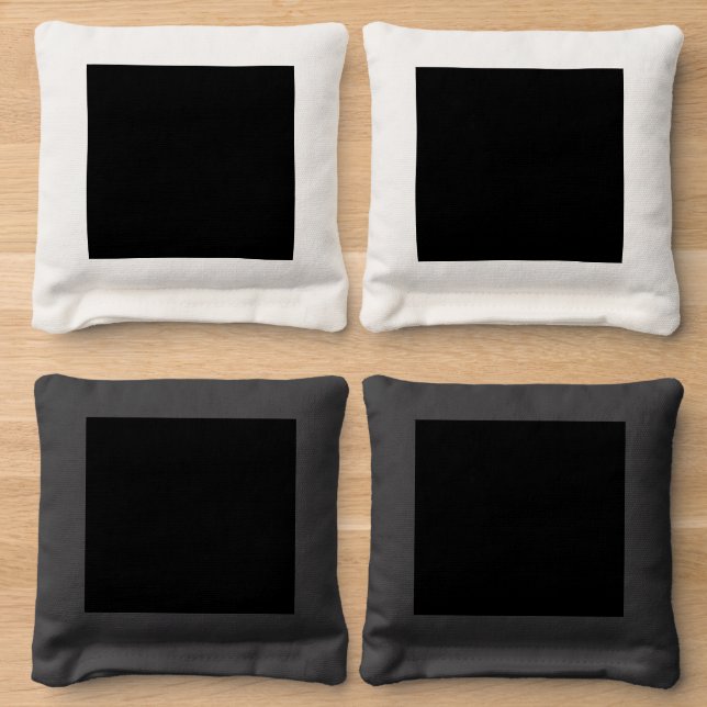 Black Wedding Cornhole Bags (Wood)