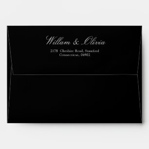 Black Wedding  Envelope