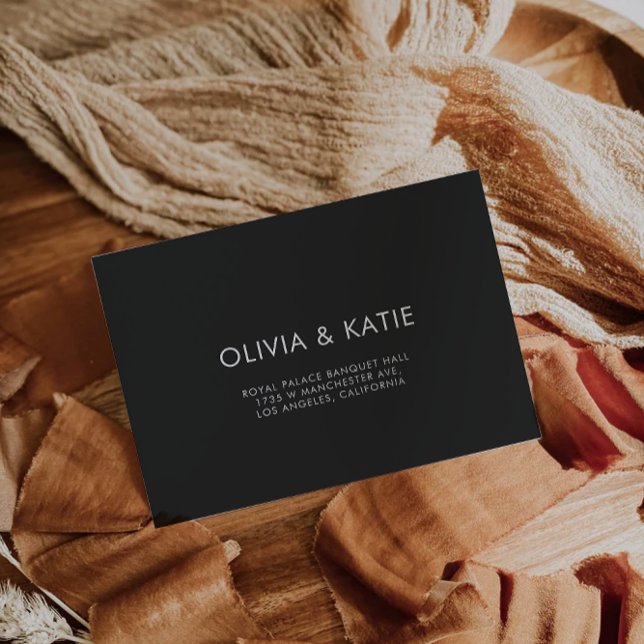 Black Wedding Envelope Address Template (Black Wedding Envelope Address Template)