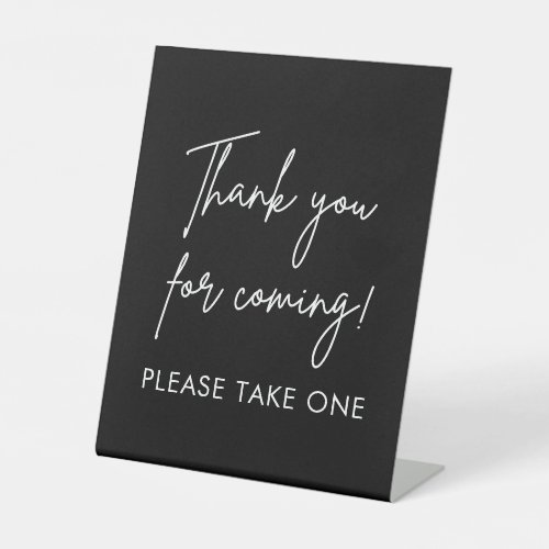 Black Wedding Favors Please Take One Pedestal Sign