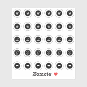 Black Wedding Guests Meal Choice TM26 Sticker