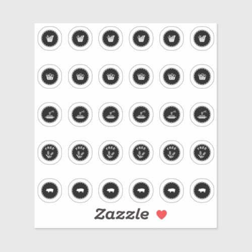 Black Wedding Guests Meal Choice TM26 Sticker
