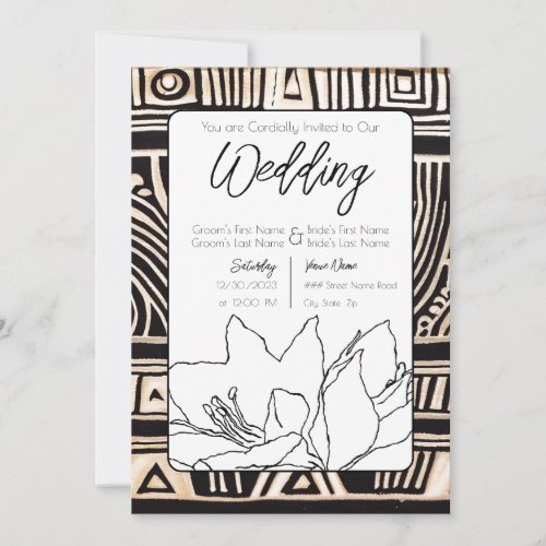 Black Wedding Invitation