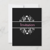black wedding invitation (Front)