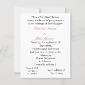 black wedding invitation (Back)