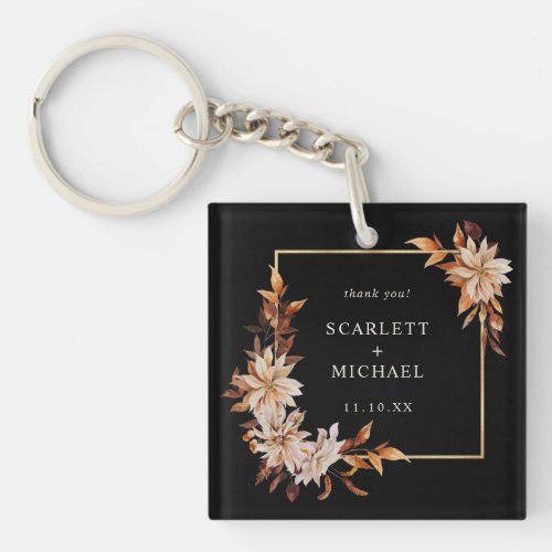 Black Wedding Keychain