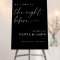 Black Wedding Modern Rehearsal Dinner Welcome Sign