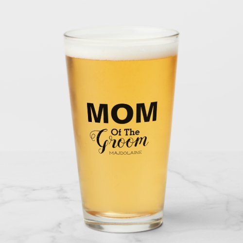 Black Wedding mother of the groom Glass Cup