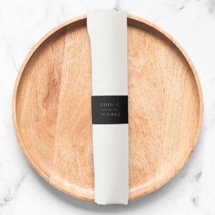 Black Wedding Napkin Bands