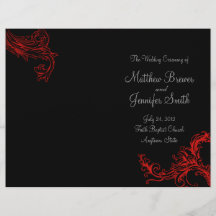 Black Wedding Order of Service & Ceremony Program