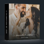 Black Wedding Photo Album 3 Ring Binder<br><div class="desc">Black Wedding Photo Album 3 Ring Binder</div>