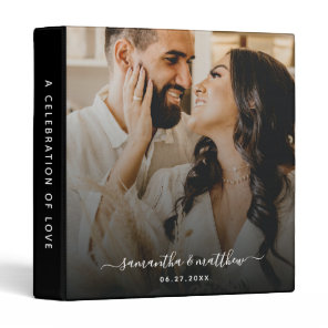 Black Wedding Photo Album 3 Ring Binder