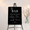 Black Wedding Signature Drink Bar Sign
