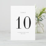 Black Wedding Table Number Card<br><div class="desc">Contemporary Chic minimalist,  black wedding table number card. Please note that table number cards must be numbered and added to your cart individually.</div>