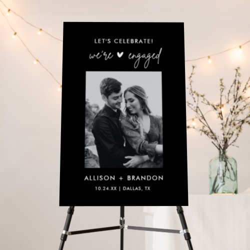 Black Were Engaged Engagement Party Decorations Foam Board