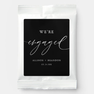 Black We're Engaged Engagement Party Favors Margarita Drink Mix