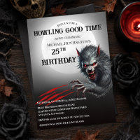 Black Werewolf Any Age Halloween Birthday Party
