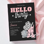 Black Western Disco Cowgirl 30th Birthday Party Invitation<br><div class="desc">Black Western Disco Cowgirl 30th Birthday Party Invitation.

Make it yours with easy customization. Need a custom order? Just send us a message,  we’re here to help. Kindly note that response times may vary slightly due to the time difference.</div>