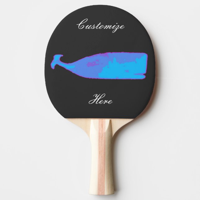 black whale blue Thunder_Cove Ping-Pong Paddle (Front)
