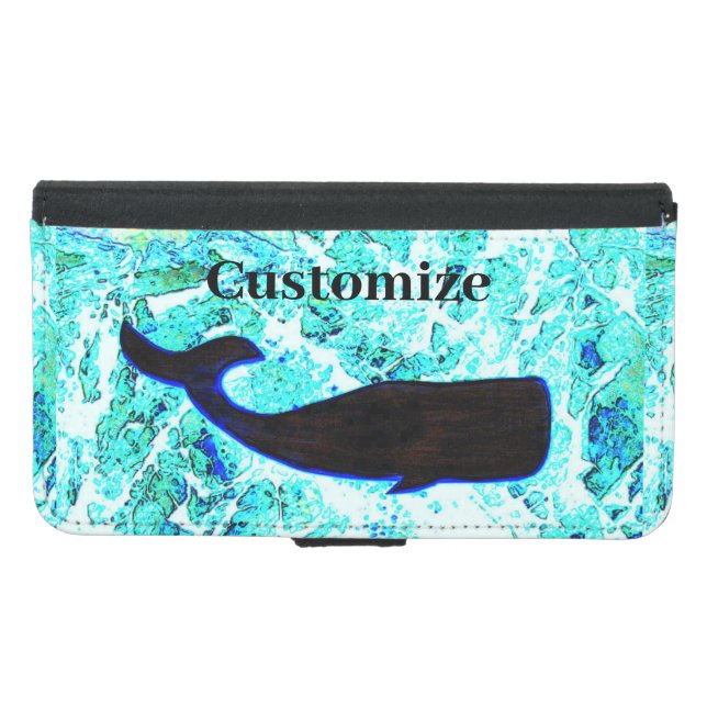 Black Whale Thunder_Cove  Samsung Galaxy Wallet Case (Front (Horizontal))