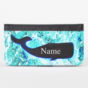 black whales blue Thunder_Cove iPhone X Wallet Case