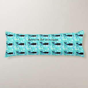 black whales blur Thunder_Cove Body Pillow
