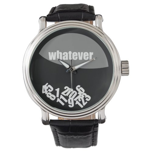Black Whatever Messy Numbers Wristwatch