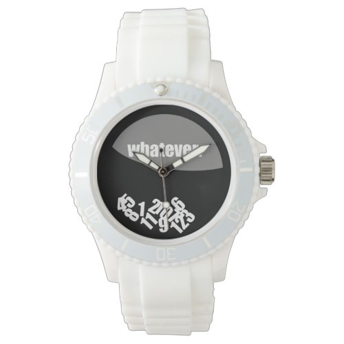 Black Whatever Messy Numbers Wristwatch