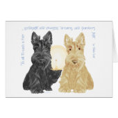 Black & Wheaten Goodnight Scotties (Front Horizontal)