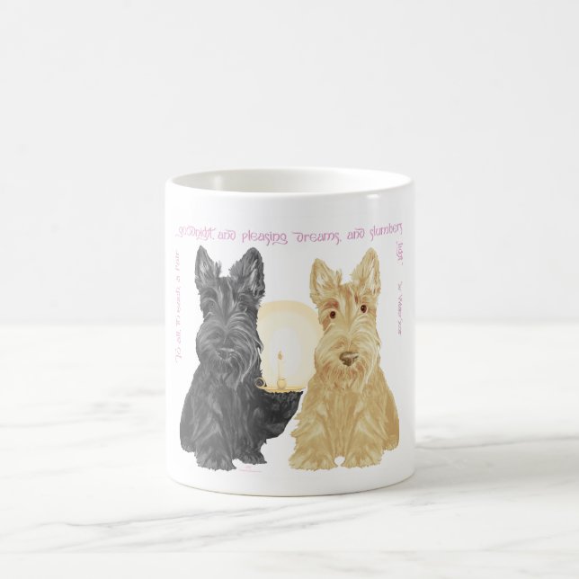 Black & Wheaten Goodnight Scotties Coffee Mug (Center)