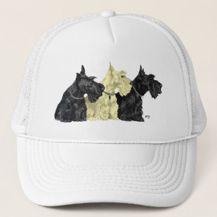 Black & Wheaten Scottish Terriers Trucker Hat