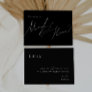Black Whimsical Script Maid of Honor Proposal Card