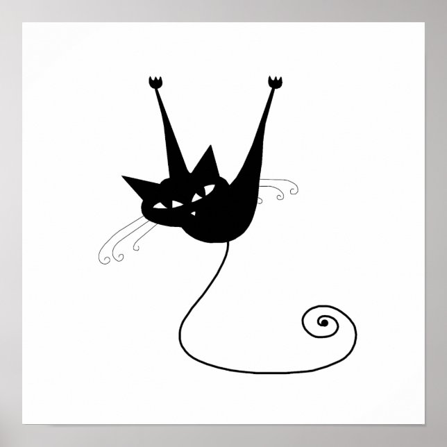 Black Whimsy Kitty 1 Poster (Front)