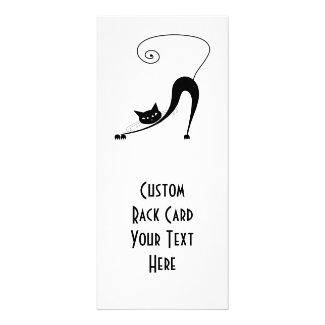 Black Whimsy Kitty 2 Rack Card (Front)