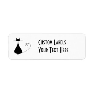 Black Whimsy Kitty 4 Label