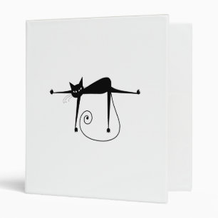 Black Whimsy Kitty 8 Binder