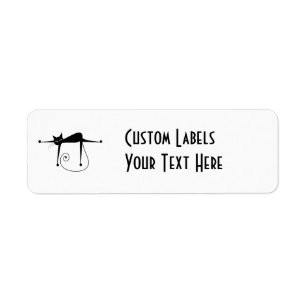 Black Whimsy Kitty 8 Label