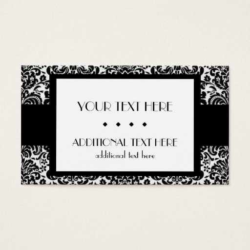 Customizable Black &amp; White Business Cards
