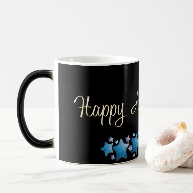 Black/White 11 oz Morphing Mug (With Donut)