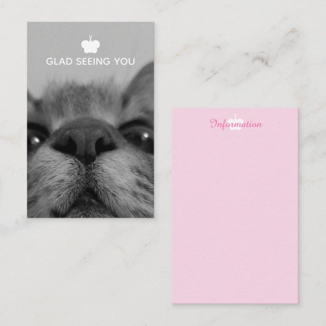 Black&White 17yro kitty  Blank  Business Card (Front/Back)