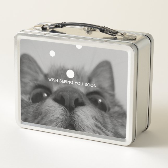 Black&White 17yro kitty  Metal Lunch Box (Back)
