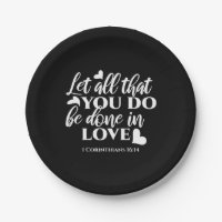 Black & White 1 Corinthians 16:14 Bible Verse