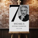 Black & White 70th Birthday Photo Foam Board<br><div class="desc">Black & White 70th Birthday Photo Foam Board</div>