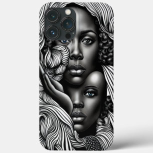 Black & White Abstract African American Women iPhone 13 Pro Max Case