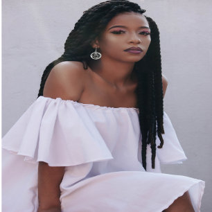 Black & White Abstract African American Women Earrings